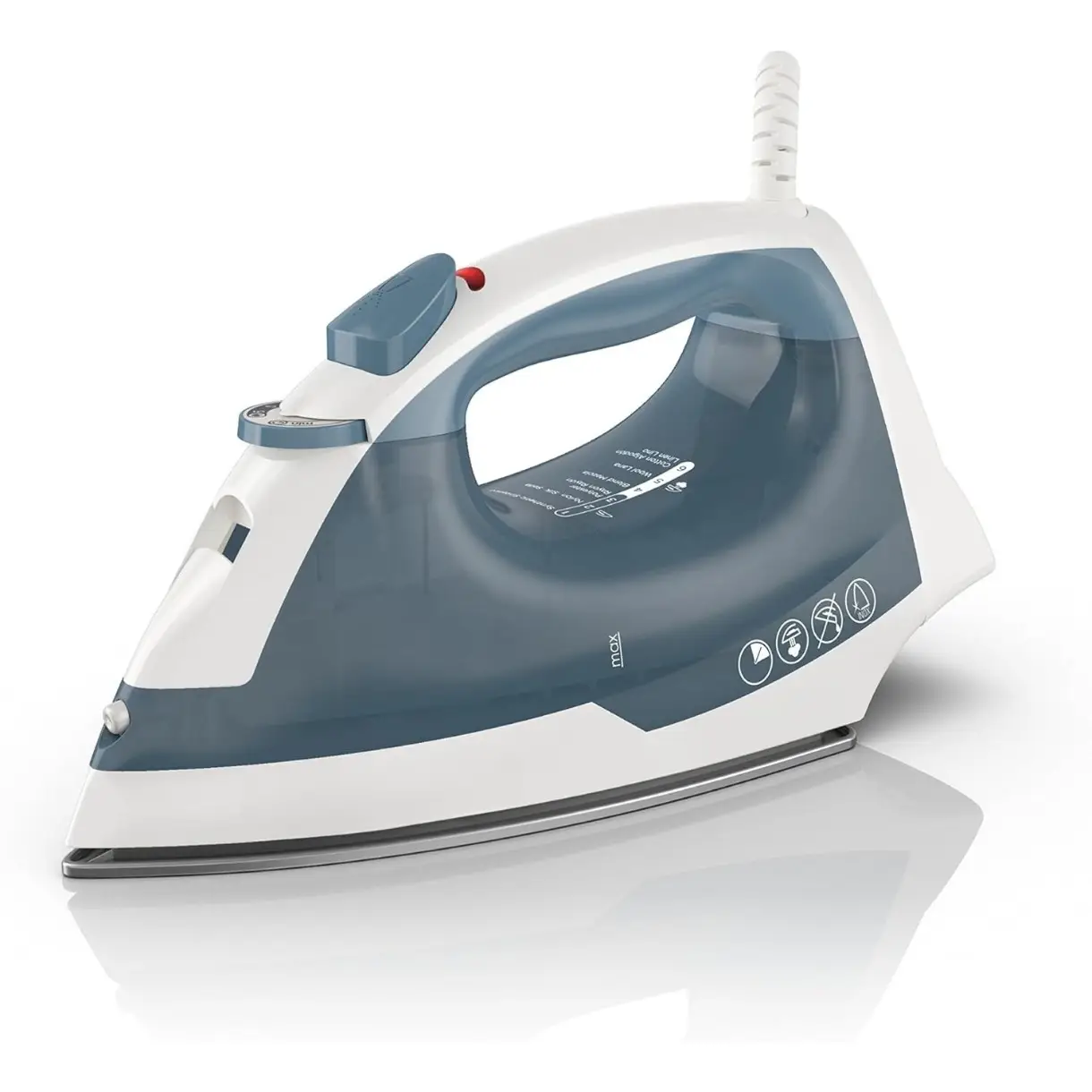 Easy Steam Compact Iron for Clothes, Automatic Shutoff, Nonstick Plate, Light Weight, 1200 Watts