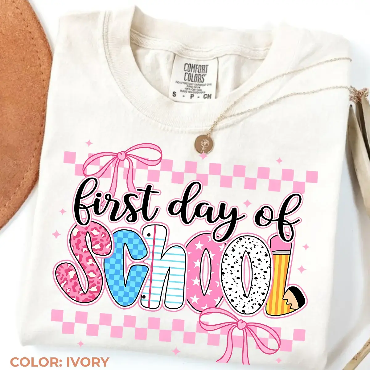 Comfort Colors Coquette First Day Of School Shirt, Teacher Tee, Preppy Back To School Shirt, Student T-shirt, First Day Of School Kids Shirt