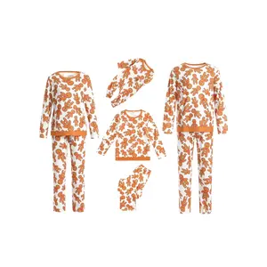 Aunavey Matching Christmas Family Pajamas Sets Christmas PJ's Gingerbread Man Tee and Pants Loungewear