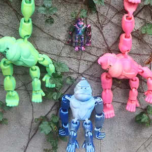 3D Printed Gorilla Figurine Game Dream Doll Set, Jointed, Hanging Door Decor, Home Office Use, Perfect for Birthday Parties, Collectible Figurines