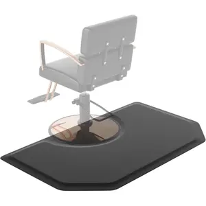 OmySalon Salon Mat for Hair Stylist, Anti Fatigue Barber Floor Mat with Round Base, Salon Chair Mat for Hairdresser Standing, Barbershop Beauty Spa Styling Shampoo Equipment