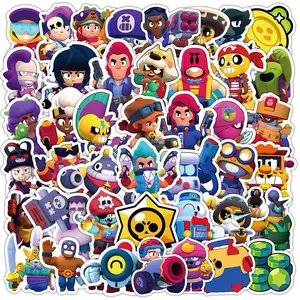 Brawl Stras Stickers Decals - 50 pcs Vinyl Stickers for Laptops Phones Phone Case Scooter Consoles Walls Luggage Case Books Journal Decorative Stickers Space Smartphone Cellphone Casing