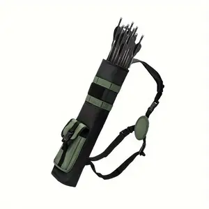 Portable, Large Capacity Archery Quiver with Adjustable Strap - Durable Oxford Cloth, Multi-Functional Tactical Bag for Hunting & Fishing Gear Storage