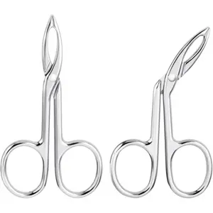 2-piece eyebrow tweezer and scissor handle set, straight-tip tweezers hair remover, slant-tip eyebrow shape facial remover, stainless steel for hair plucking remover, facial hair care