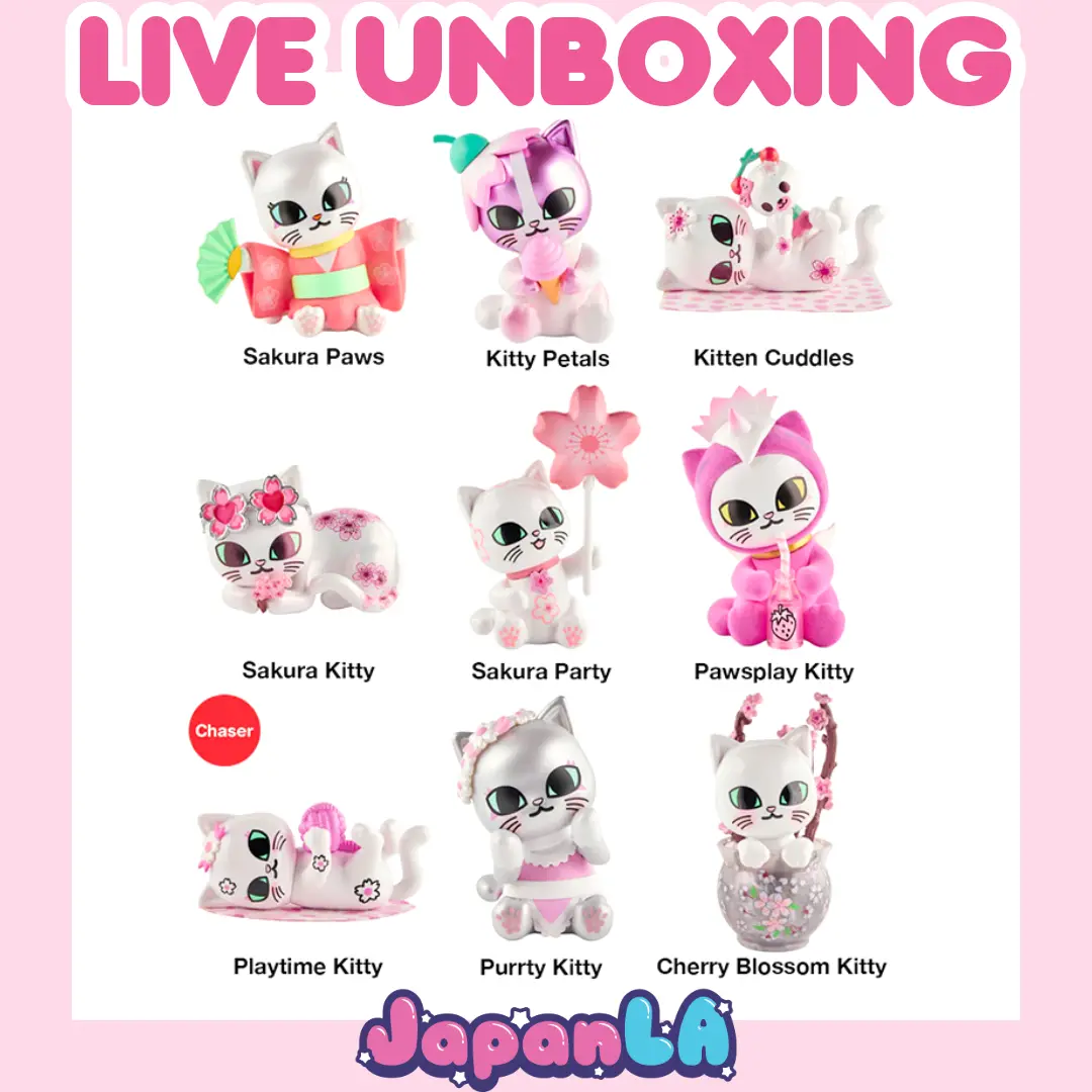 ピンクの猫　美品 サントーニ デッキシューズ UK5 白 LIVE UNBOXING* Cherry Blossom Cats Blind Box - TikTok Shop