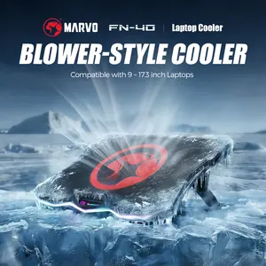 Quiet Laptop Cooling Pad with Fan - 6.5-45° Ergonomic Angle, 100000H Durable Fan, Dual USB, RGB Light, Compatible with 9-17.3 Inch Laptops for Gaming/Movies