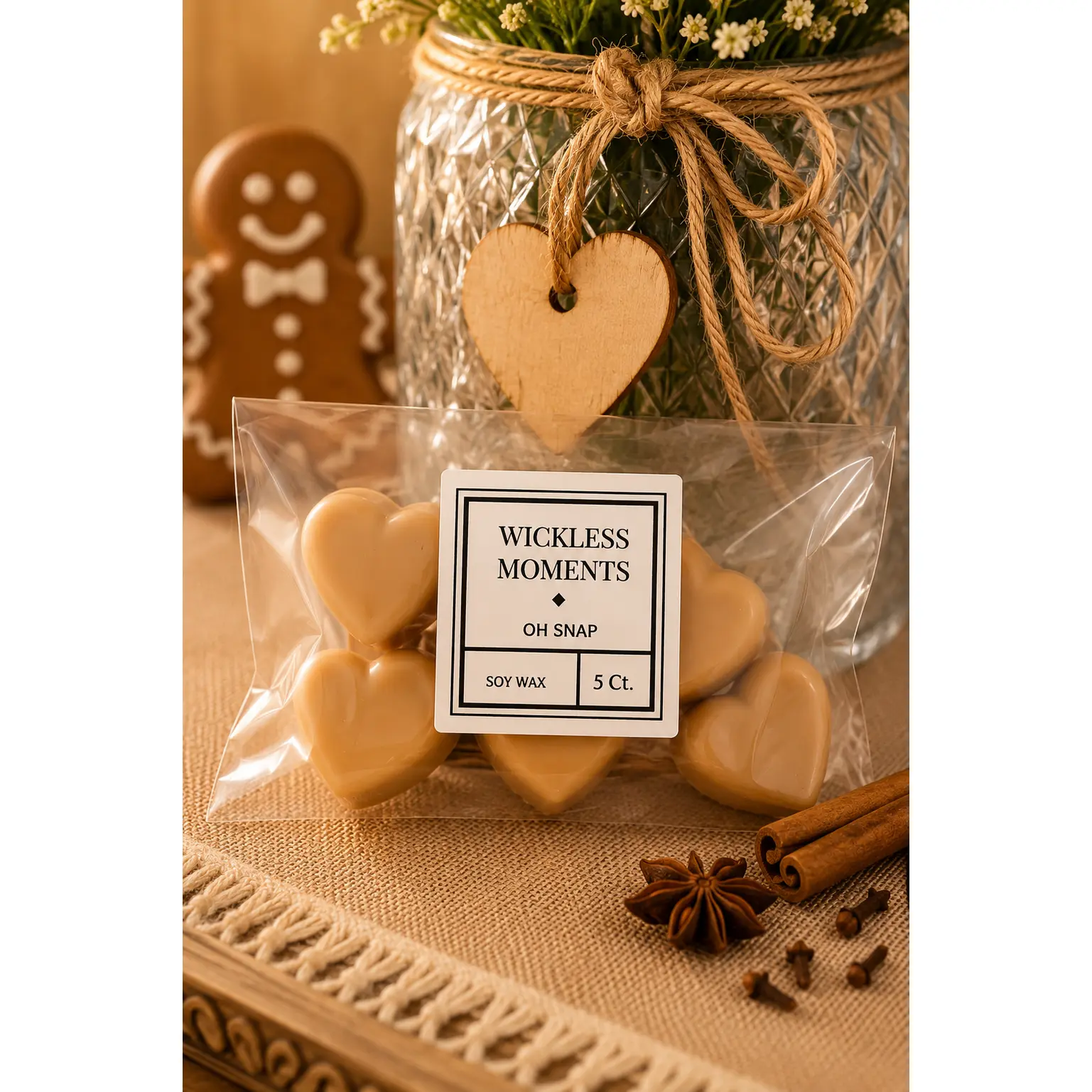 Oh Snap Soy Wax Heart Melts | 5 Count
