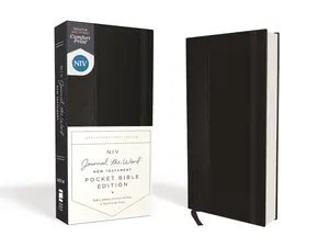 NIV, Journal the Word New Testament (Perfect for Note-Taking), Pocket Bible Edition, Hardcover, Black, Red Letter, Comfort Print (NIV Journal the Word Bible) by Zondervan [Hardback Book]