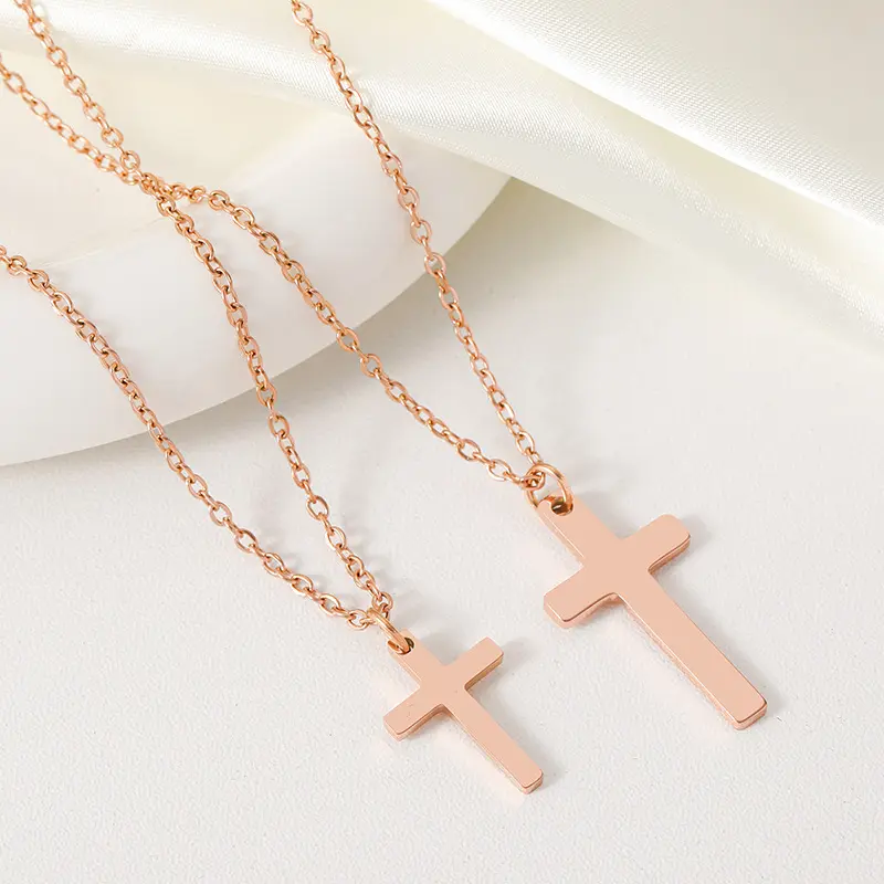 (Single) 21x14mm cross+2mm flat cross ch