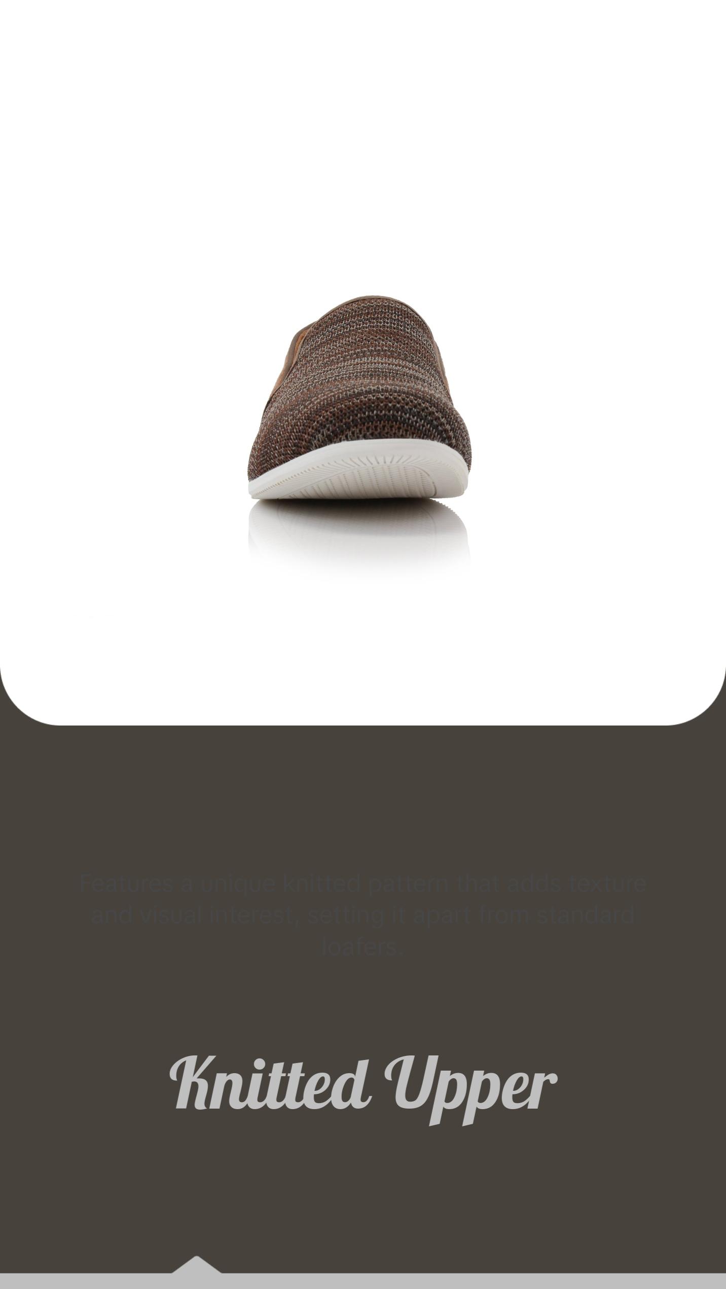 Ferro Aldo Jiro woven casual loafers, in heather Brown, Men's Size 6.5 - 13