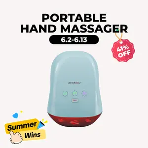 CINCOM Portable Hand Massager (BLUE), Cordless, with Comfort Heat and Gentle Massage, Adjustable Settings, Auto-Off Feature, Rechargeable, Perfect for Daily Relaxation, Ideal Gift