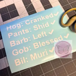 Hog Cranked Pants Shid Decal, Bilmuri Decal, Funny Decal, Automotive Decal