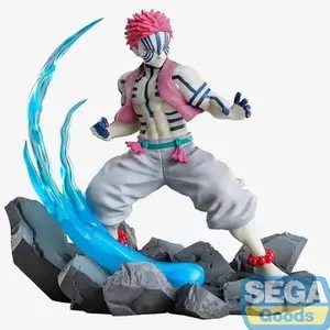SEGA Goods Demon Slayer Xrosslink Akaza Figure - Detailed Anime Collectible Statue with Dynamic Pose and Blue Energy Effect