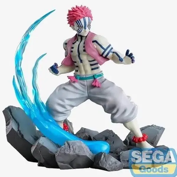 SEGA Demon Slayer Xrosslink Akaza Anime Action Figure - Collectibles Art Toy Statue with Dynamic Pose, Blue Energy Effect