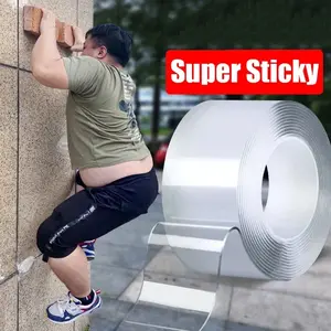 5M Double Contact Nano Tape Powerful Extra Strong Sided Adhesive for Kitchen and Bathroom Waterproof and Cleanable Tool NONE