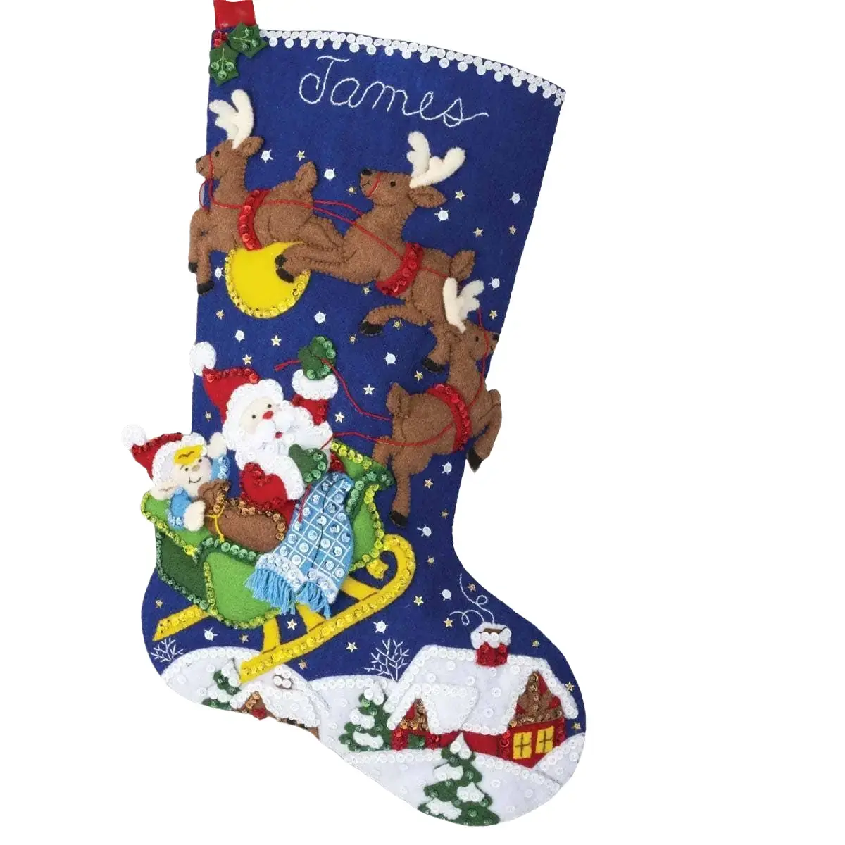 Bucilla ® Seasonal - Felt - Stocking Kits - Sleigh Ride with Santa - 89536E