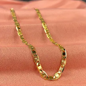 Womens Girls Minimalist Chain Necklace Gold Filled 3.2mm - Anniversary Birthday Jewelry for Everyday Wear Use - Elegant Casual Gifts