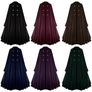 American Style Hooded Cape Halloween Costume Cosplay Cloak Fashion Women's Long Robe
