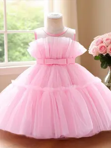 Girls' dresses simple elegant dress suitable for birthday parties anniversaries and photography Layered Tulle Dress