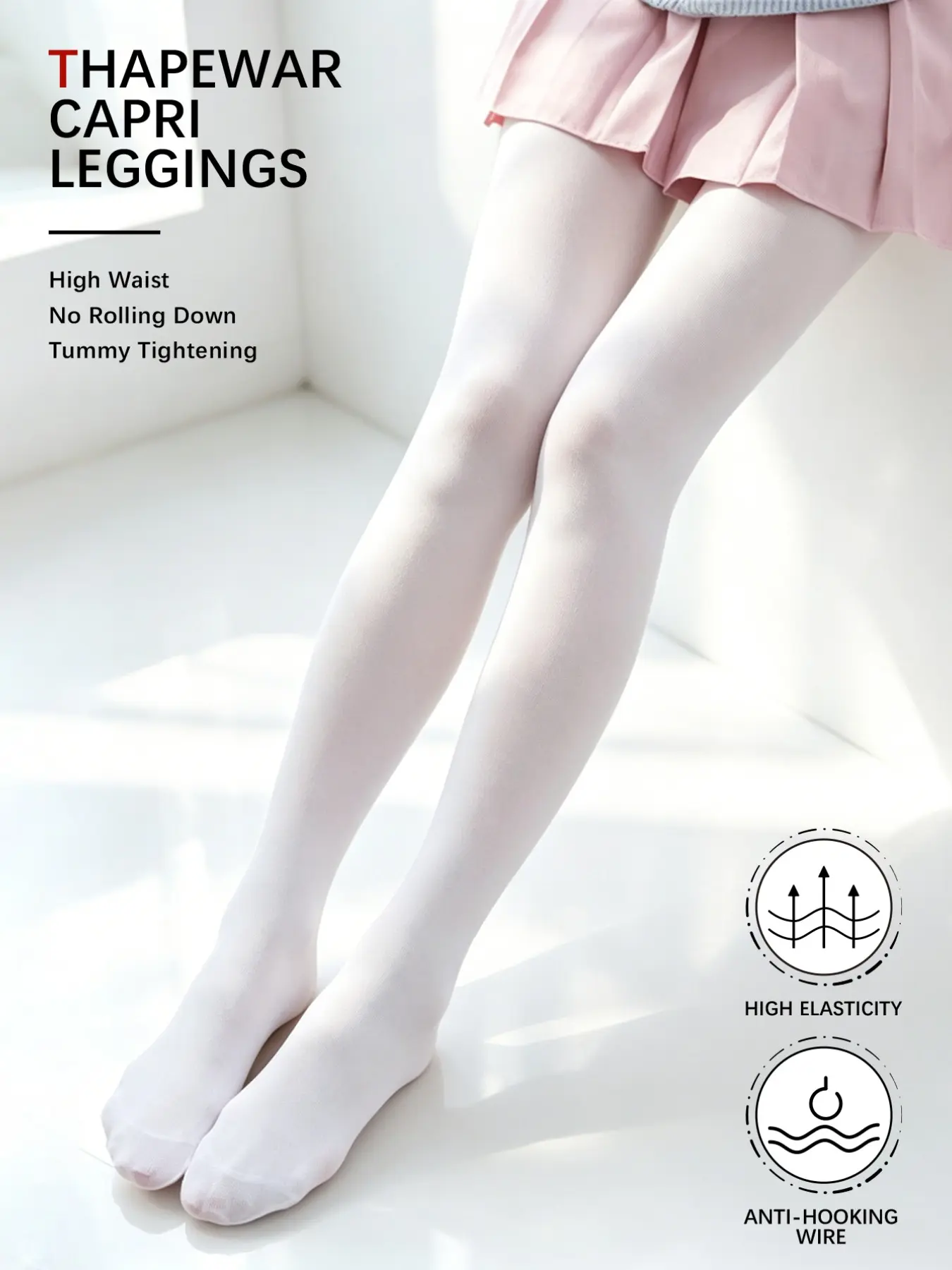 1 Piece Lolita Velvet Women Pantyhose, JK Dance Base Socks, Elastic Slim Basic Casual Stockings For Daily Commute, Party