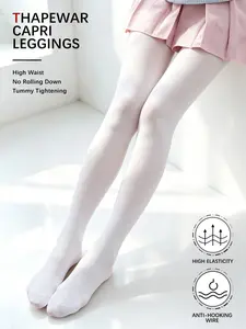 1 Piece Lolita Velvet Pantyhose, JK Dance Base Socks, Elastic Slim Basic Stockings For Daily Commute, Party