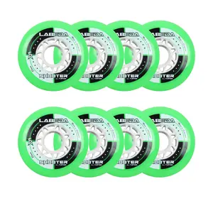 Labeda Roller Hockey Wheels - Shooter 80mm 83A Green (8-Pack)