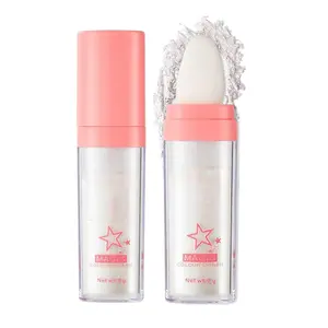 Glitter Powder Highlighter Makeup, Body Brightens the Natural Three-Dimensional Face Blusher Fairy Highlight Patting Powder.