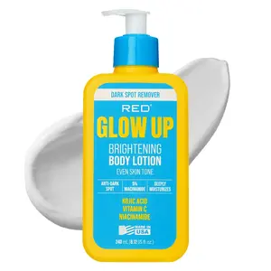 RED by KISS Glow Up Brightening Body Lotion with Kojic Acid, Vitamin C & Niacinamide
