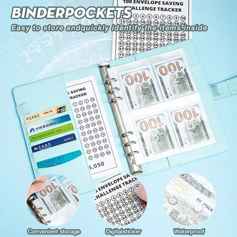 Money Saving Challenge Notebook - Office Stationery, Journal Supplies for Everyday Writing, Planning, Non-Foursquare Grid Organizers