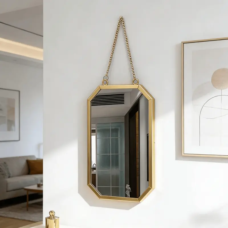 Wall Mounted Full Length Modern Linear Mirror for Bathroom Dorm Room, No Drilling Needed, Makeup Vanity Mirror, Full Body Mirror, Home Decor Mirror