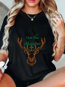 100% Cotton Jaegermeister Meister Deer Family Dad Mum Cheeky Funny T-Shirt