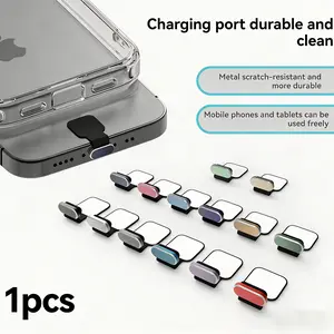 Metal Dust Plug for Apple iPhone 17 Pro Max Air 16 Pro Max 15 Pro Max Smartphone, Universal Typ-C Charging Port Protector, Anti-Dust Cover Protection Accessories