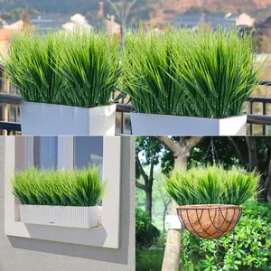 US 5/10pcs Artificial Grass Spring Grass UV Resistance Easy to Take Care Perfect for DIY Home Garden and Party Decorative | Windows and Office Hang on Plants Ornaments