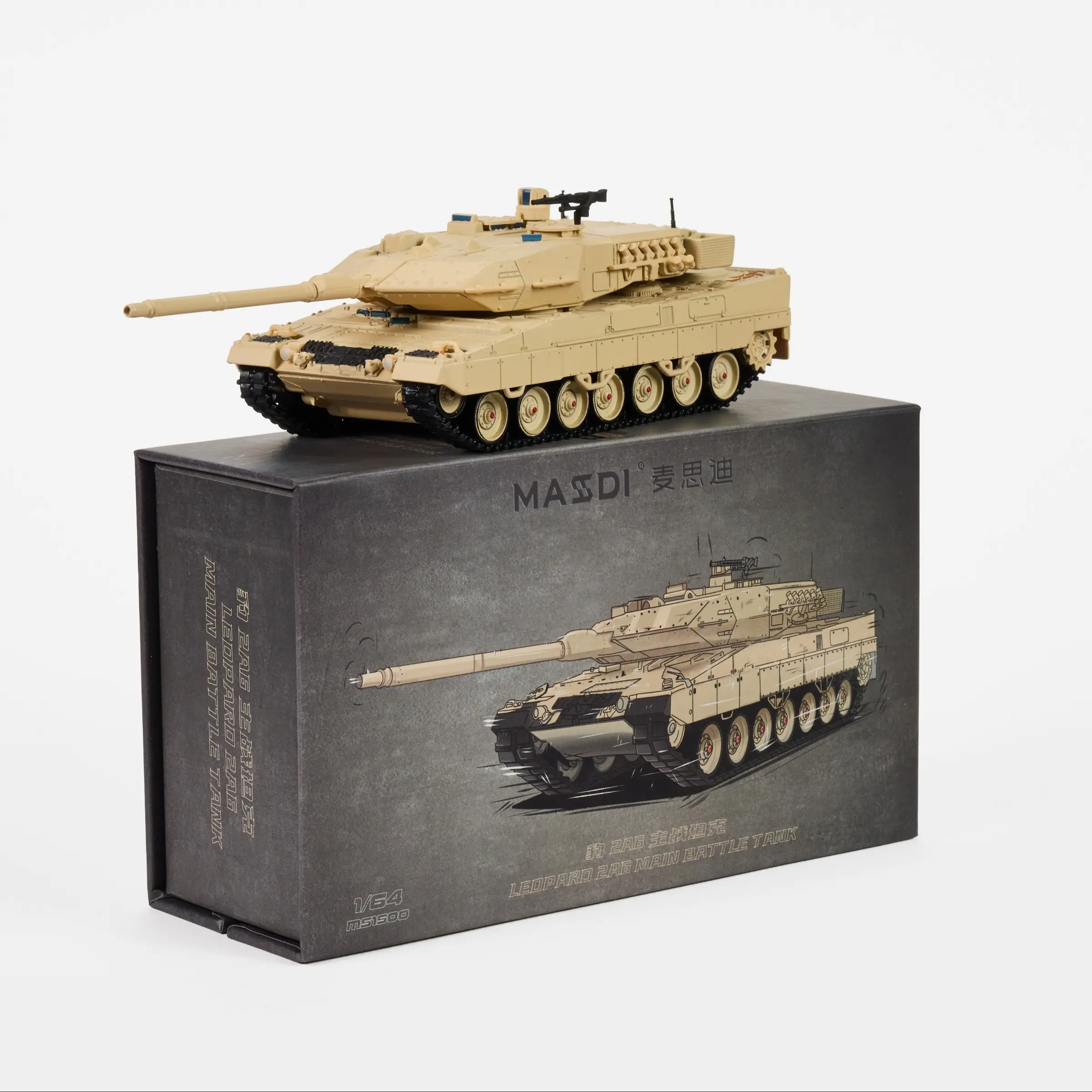 MASSDI 1:64 Leopard 2A6 Main Battle Tank – Multiple Color Options MASSDI 1:64 Leopard 2A6 Main Battle Tank – Multiple Color Options
