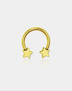 3D Star Horseshoe Septum Ring