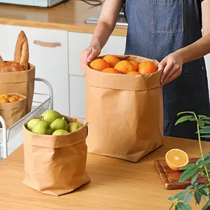 Tear-Resistant Multi-Purpose Paper Bags, Office & Home Use, 4 Sizes, Washable, Durable, Biodegradable, Perfect for Planting Plants, Storing Onions, Potatoes, Vegetable Basket Bags