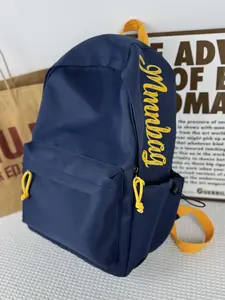 Trendy Colorblock Backpack, Letter Print Details, Casual School Bag, Daily Use Fashionable Leisure Backpack, Stylish and Comfortable