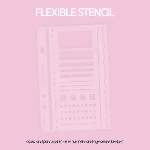 Flexible Stencil for Laurel Denise Portrait (Scout) Planner with Functional Shapes and Lines for Art & Planning