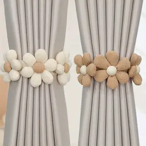 2pcs Cute Flower Curtain Holdbacks for Bedroom and Living Room - Simple and Stylish Home Decor Accessories Window Decorations Supplies