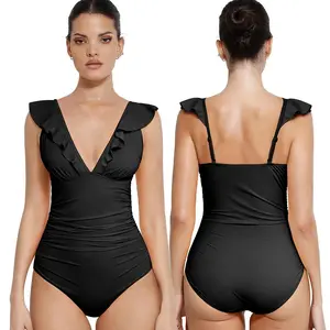 FeelinGirl Viral Ruffle Swimsuit | Flattering Tummy Control One Piece for Beach & Pool Days Swim outfit
