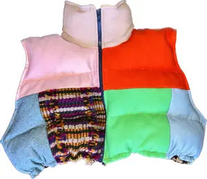 Patchwork Puffer Vest