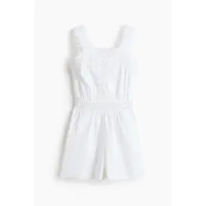 H&M Lace-detail cotton playsuit