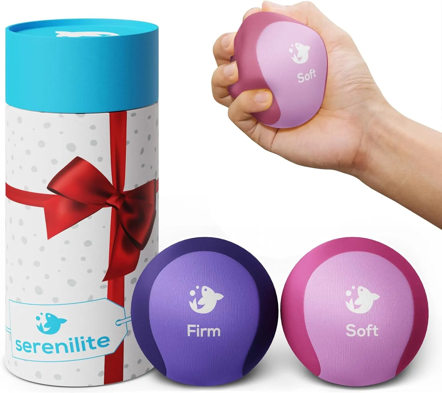 Hand Therapy Exercise Stress Ball Bundle, Tri-Density Stress Balls for ...