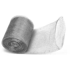 Wire Mesh for Mice Control 5"×32FT, Stainless Steel Mesh Gap Blocker, Hole Fill Fabric Gap Blocker, Double Layer Metal Mesh Roll, Flexible & Stretchy for Garden House and DIY