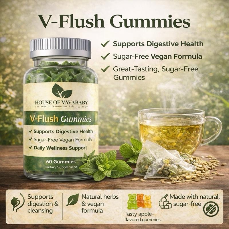 V-Flush Wellness Support Trio  Herbal Tea • Gummies • Capsules Skin Brightening Kit Face Lift Kit