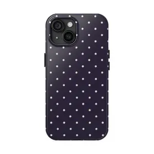 Navy Blue Purple Polka Dot Phone Case 11-17