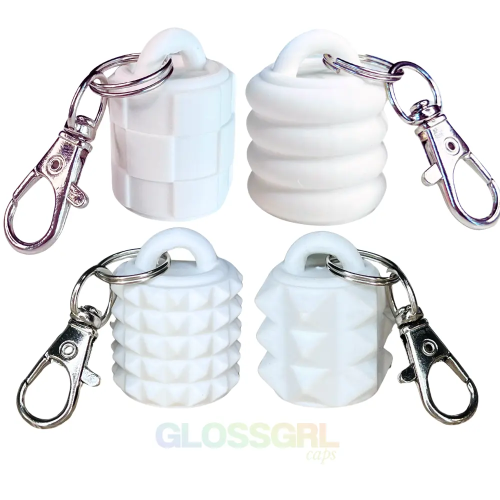 GLOSSGRL KEYCHAIN CAP for Lipgloss and Balm. Woman Key Chain