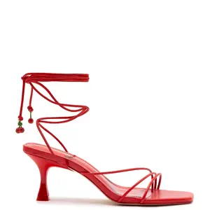 Nadia Sandal In Scarlet Leather