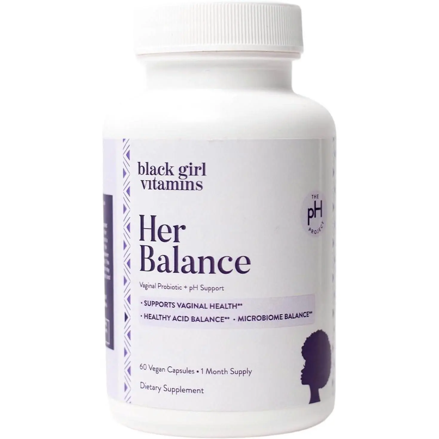Black Girl Vitamins - Her Balance Vaginal Probiotics - Daily Microbiome Support for Women - 10 Billion CFU Lactobacillus Crispatus & Gasseri + Herbal Blend - Vegan, Gluten-Free, Halal (30-Day Supply)