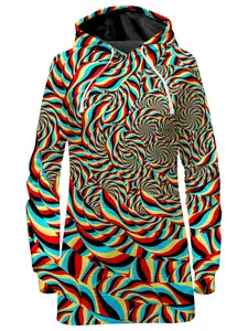 Trippy Swirl Hoodie Dress